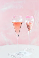 Elegant hand blown crystal champagne flutes dining room glassware