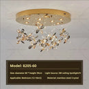 Postmodern gold decorbites crystal chandelier dining room butterfly light