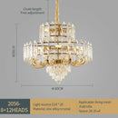 Luxury gold multi-tier decorbites crystal chandelier dining room light