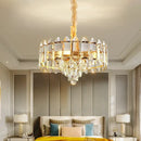 Luxury gold multi-tier decorbites crystal chandelier dining room light