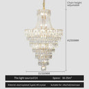 Elegant chrome multi tier crystal chandelier living room art