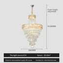 Elegant chrome multi tier crystal chandelier living room art