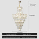 Elegant chrome multi tier crystal chandelier living room art
