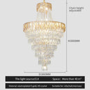 Elegant chrome multi tier crystal chandelier living room art