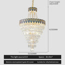 Elegant chrome multi tier crystal chandelier living room art