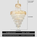 Elegant chrome multi tier crystal chandelier living room art