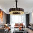 Modern black & gold decorbites crystal chandelier living room pendant light