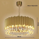 Modern black & gold decorbites crystal chandelier living room pendant light