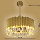 Modern black & gold decorbites crystal chandelier living room pendant light