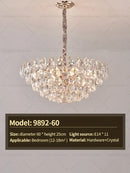 DecorBites™ Crystal Chandelier Ceiling Light for Living Room Bedroom Dining Room