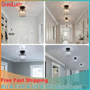 Modern crystal chandelier ceiling light living room pendant