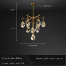 DecorBites™ Crystal Chandelier Ceiling Light Modern Design for Living Room Dining Area