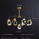 DecorBites™ Crystal Chandelier Ceiling Light Modern Design for Living Room Dining Area