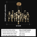 Gold decorbites crystal chandelier pendant light for dining room