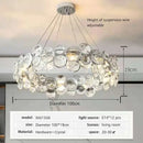 DecorBites™ Crystal Chandelier Chrome Ceiling Pendant Light Fixture for Modern Luxury Living Home Décor