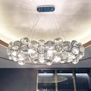 DecorBites™ Crystal Chandelier Chrome Ceiling Pendant Light Fixture for Modern Luxury Living Home Décor