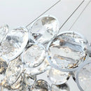 DecorBites™ Crystal Chandelier Chrome Ceiling Pendant Light Fixture for Modern Luxury Living Home Décor