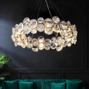 DecorBites™ Crystal Chandelier Chrome Ceiling Pendant Light Fixture for Modern Luxury Living Home Décor