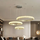 DecorBites™ Crystal Chandelier Chrome Light LED Ceiling Lights for Modern Luxury Décor