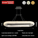 DecorBites™ Crystal Chandelier Chrome Light LED Ceiling Lights for Modern Luxury Décor