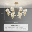 Gold crystal chandelier dandelion sphere light for living room