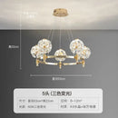 Gold crystal chandelier dandelion sphere light for living room