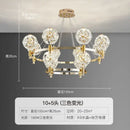 Gold crystal chandelier dandelion sphere light for living room