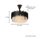 Modern gold & black decorbites crystal chandelier dining room light
