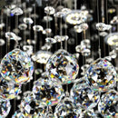 DecorBites™ Crystal Chandelier Double Staircase LED Pendant Lights for Stylish Hotel & Villa Hall