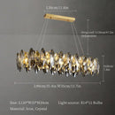 DecorBites™ Crystal Chandelier: Elegant Ceiling Hanging Light for Living Room & Dining Table