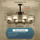 Decorbites crystal chandelier gold geometric living room light