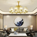 Decorbites crystal chandelier gold geometric living room light
