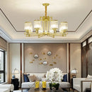 Decorbites crystal chandelier gold geometric living room light