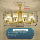 Decorbites crystal chandelier gold geometric living room light