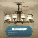 Decorbites crystal chandelier gold geometric living room light