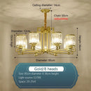 Decorbites crystal chandelier gold geometric living room light
