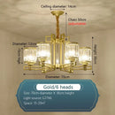Decorbites crystal chandelier gold geometric living room light