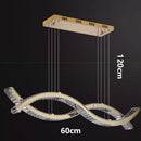 DecorBites™ Crystal Chandelier, Elegant Dining Room & Living Room Pendant Light