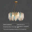 Modern gold & blue leaf crystal chandelier dining room light