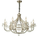 Antique silver decorbites crystal chandelier for dining room