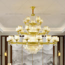 Decorbites crystal chandelier golden multi tiered living room lamp