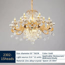 Classic european gold decorbites crystal chandelier dining room light