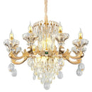 Classic european gold decorbites crystal chandelier dining room light