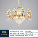 Classic european gold decorbites crystal chandelier dining room light