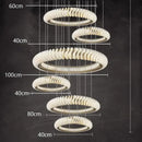 Modern spiral white crystal chandelier dining room led pendant light