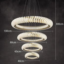 Modern spiral white crystal chandelier dining room led pendant light