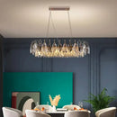 DecorBites™ Crystal Chandelier: Elegant Living Room & Bedroom Pendant Light