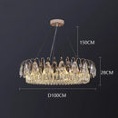 DecorBites™ Crystal Chandelier: Elegant Living Room & Bedroom Pendant Light
