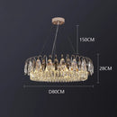 DecorBites™ Crystal Chandelier: Elegant Living Room & Bedroom Pendant Light