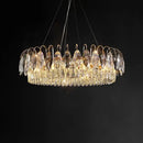 DecorBites™ Crystal Chandelier: Elegant Living Room & Bedroom Pendant Light